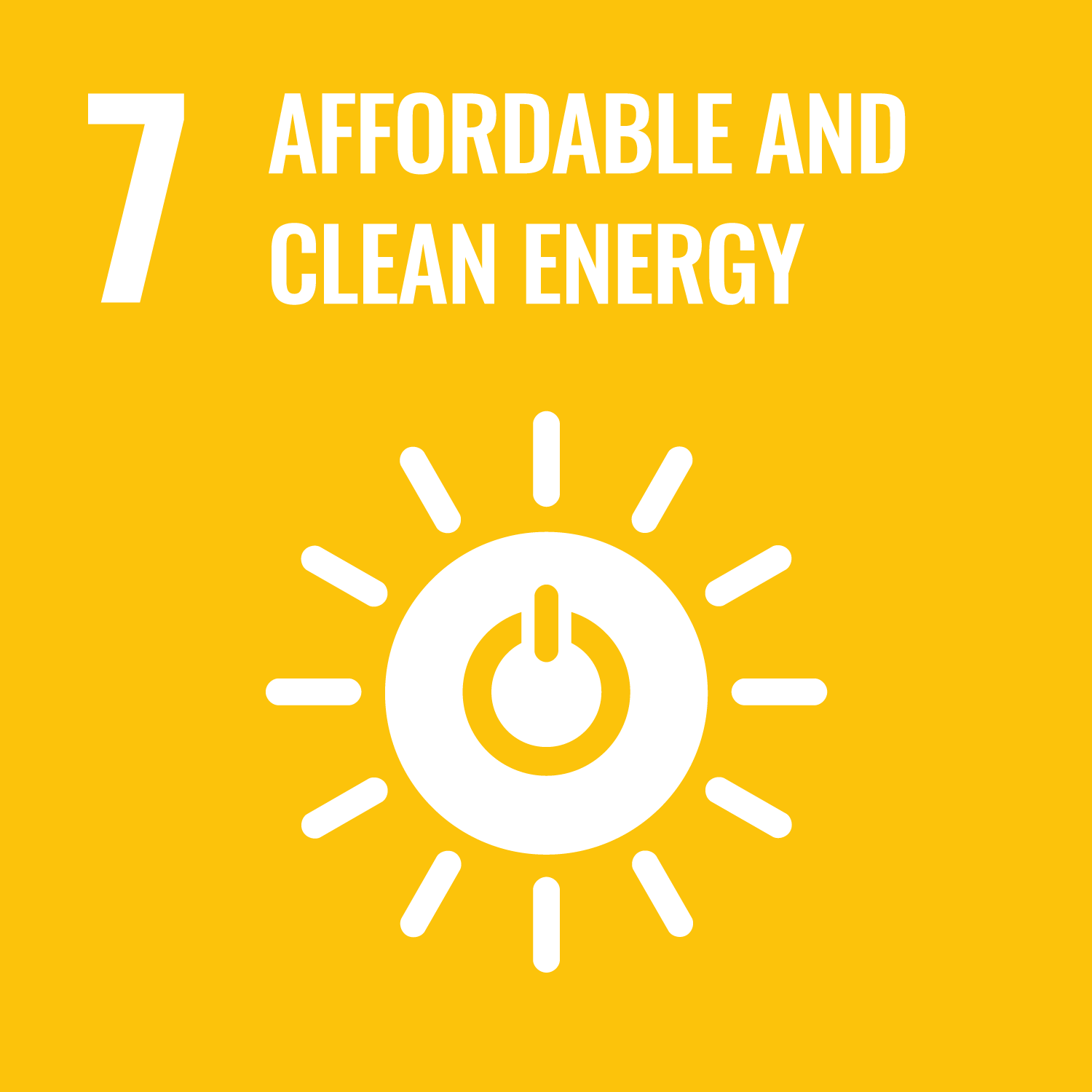 SDG 7 – Ensure access to affordable, reliable, sustainable and modern energy for all